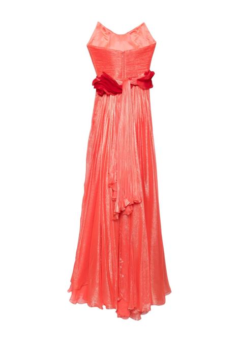 Orange Anastasia plissé maxi dress Iris Serban - women IRIS SERBAN | 36ANASTASIAASSAMPLE